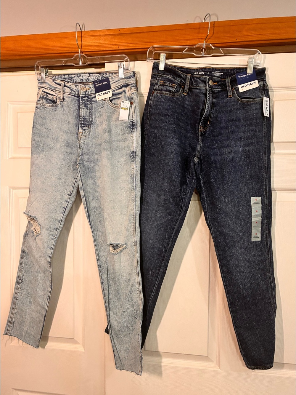 2 pair of new with tags size 4 old navy vintage slim jeans